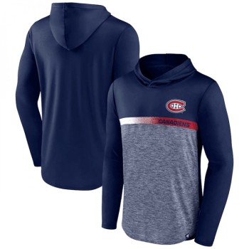 Men's Montreal Canadiens Navy Podium Defender Pullover Hoodie Men's Montreal Canadiens Navy Podium Defender Pullover Hoodie