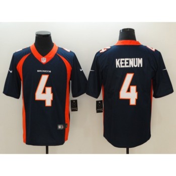 Men's NFL Denver Broncos #4 Case Keenum Blue Vapor Untouchable Limited Stitched Jersey