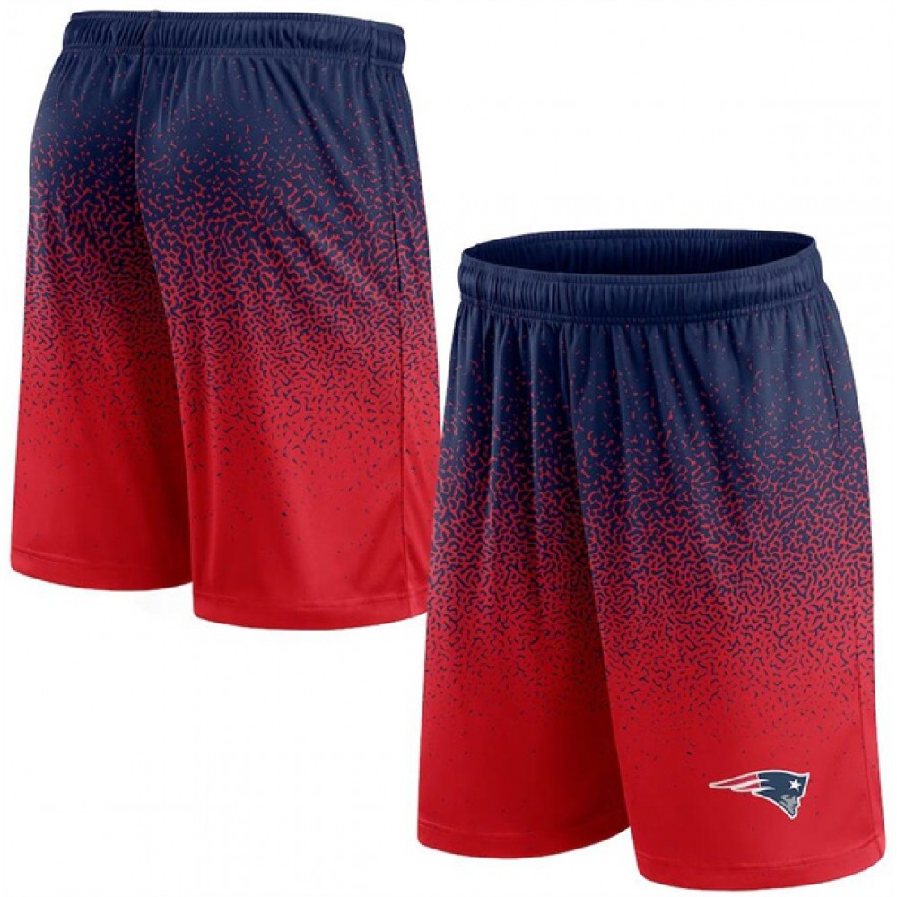 Men's New England Patriots Navy/Red Ombre Shorts