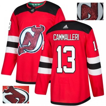 Men's New Jersey Devils #13 Nico Hischier Red Fashion Gold Stitched NHL Jersey Men's New Jersey Devils #13 Nico Hischier Red Fashion Gold Stitched NHL Jersey