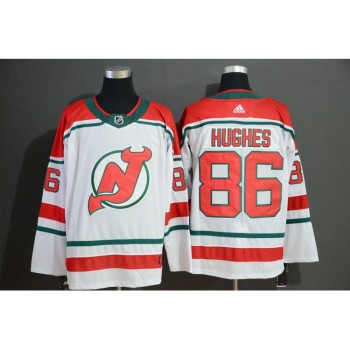 Men's New Jersey Devils #86 Jack Hughes White Stitched NHL Jersey Men's New Jersey Devils #86 Jack Hughes White Stitched NHL Jersey