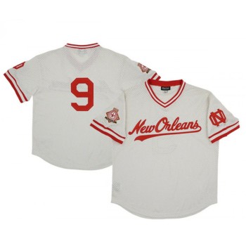 Men's New Orleans Pelicans Cream Rings & Crwns Mesh V-Neck Jersey