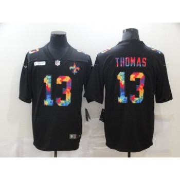 Men's New Orleans Saints #13 Michael Thomas 2020 Black Crucial Catch Limited Stitched Jersey