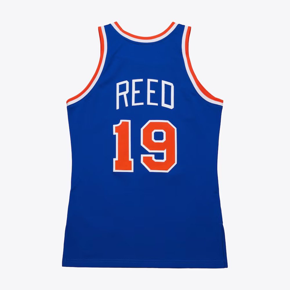 Men's New Yok Knicks #19 Willis Reed 1972-73 Blue Throwback Stitched Jersey Men's New Yok Knicks #19 Willis Reed 1972-73 Blue Throwback Stitched Jersey