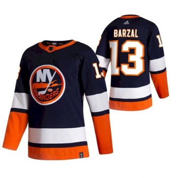 Men's New York Islanders #13 Mathew Barzal 2021 Black Reverse Retro Stitched Jersey Men's New York Islanders #13 Mathew Barzal 2021 Black Reverse Retro Stitched Jersey