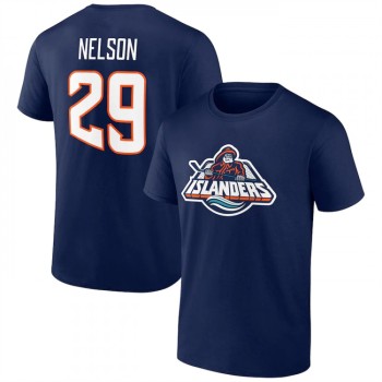 Men's New York Islanders #29 Brock Nelson Navy T-Shirt Men's New York Islanders #29 Brock Nelson Navy T-Shirt