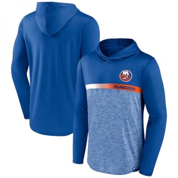 Men's New York Islanders Blue Podium Defender Pullover Hoodie Men's New York Islanders Blue Podium Defender Pullover Hoodie