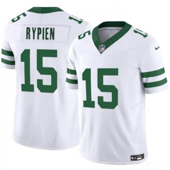 Men's New York Jets #15 Brett Rypien 2023 F.U.S.E. White Throwback Vapor Untouchable Limited Stitched Jersey