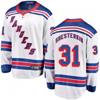 Men's New York Rangers #31 Igor Shesterkin White Home Stitched Jersey Men's New York Rangers #31 Igor Shesterkin White Home Stitched Jersey