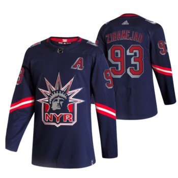 Men's New York Rangers #93 Mika Zibanejad 2021 Navy Reverse Retro Stitched Jersey Men's New York Rangers #93 Mika Zibanejad 2021 Navy Reverse Retro Stitched Jersey