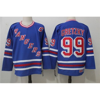 Men's New York Rangers #99 Wayne Gretzky Royal Throwback CCM Stitched NHL Jersey Men's New York Rangers #99 Wayne Gretzky Royal Throwback CCM Stitched NHL Jersey