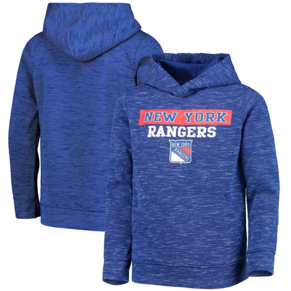 Men's New York Rangers Royal Logo Scuba Pullover Hoodie
