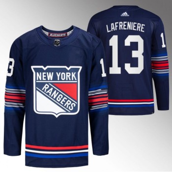 Men's New York Rangers #13 Alexis Lafreniere Navy Stitched Jersey Men's New York Rangers #13 Alexis Lafreniere Navy Stitched Jersey