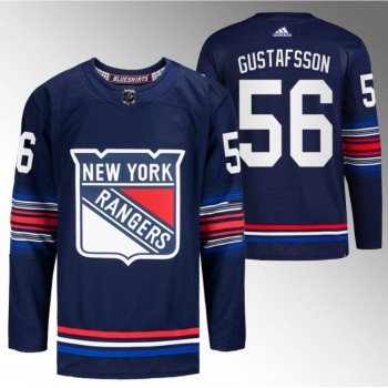 Men's New York Rangers #56 Erik Gustafsson Navy Stitched Jersey Men's New York Rangers #56 Erik Gustafsson Navy Stitched Jersey