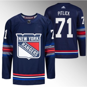 Men's New York Rangers #71 Tyler Pitlick Navy Stitched Jersey Men's New York Rangers #71 Tyler Pitlick Navy Stitched Jersey