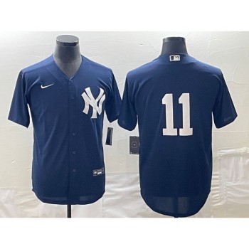 Men's New York Yankees #11 Anthony Volpe Navy Cool Base Stitched Baseball Jersey Men's New York Yankees #11 Anthony Volpe Navy Cool Base Stitched Baseball Jersey