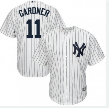 Men's New York Yankees #11 Brett Gardner White Cool Base Stitched Jersey Men's New York Yankees #11 Brett Gardner White Cool Base Stitched Jersey