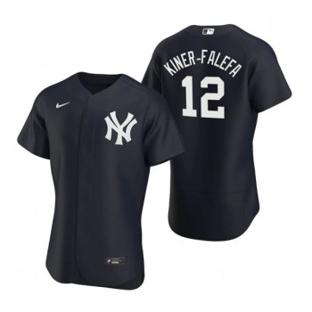 Men's New York Yankees #12 isiah Kiner-Falefa Black Flex Base Stitched Jersey Men's New York Yankees #12 isiah Kiner-Falefa Black Flex Base Stitched Jersey