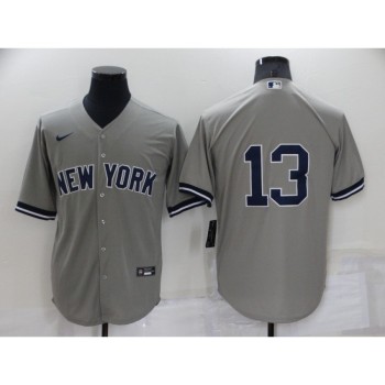 Men's New York Yankees #13 Alex Rodriguez Grey Cool Base Stitched Baseball Jersey Men's New York Yankees #13 Alex Rodriguez Grey Cool Base Stitched Baseball Jersey
