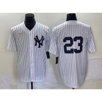Men's New York Yankees #23 Don Mattingly White Cool Base Stitched Baseball Jersey Men's New York Yankees #23 Don Mattingly White Cool Base Stitched Baseball Jersey