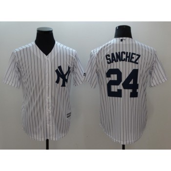 Men's New York Yankees #24 Gary Sanchez White Cool Base Stitched MLB Jersey Men's New York Yankees #24 Gary Sanchez White Cool Base Stitched MLB Jersey