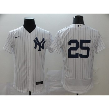 Men's New York Yankees #25 Gleyber Torres White Flex Base Stitched MLB Jersey Men's New York Yankees #25 Gleyber Torres White Flex Base Stitched MLB Jersey