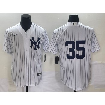 Men's New York Yankees #35 Clay Holmes White Cool Base Stitched Baseball Jersey Men's New York Yankees #35 Clay Holmes White Cool Base Stitched Baseball Jersey