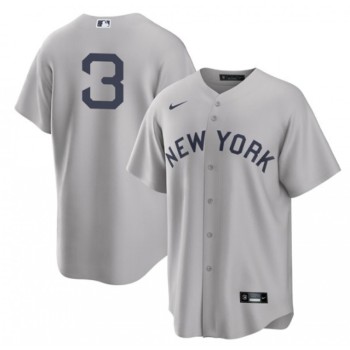 Men's New York Yankees #3 Babe Ruth 2021 Grey Field of Dreams Cool Base Stitched Baseball Jersey Men's New York Yankees #3 Babe Ruth 2021 Grey Field of Dreams Cool Base Stitched Baseball Jersey