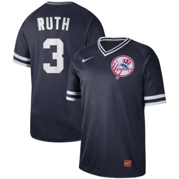 Men's New York Yankees #3 Babe Ruth Navy Cooperstown Legend Collection Stitched MLB Jersey Men's New York Yankees #3 Babe Ruth Navy Cooperstown Legend Collection Stitched MLB Jersey