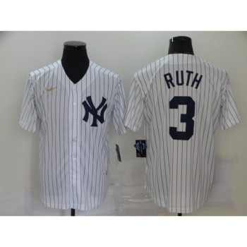 Men's New York Yankees #3 Babe Ruth New White Throwback Cool Base Stitched Jersey Men's New York Yankees #3 Babe Ruth New White Throwback Cool Base Stitched Jersey