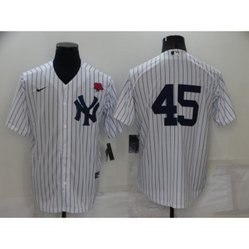 Men's New York Yankees #45 Gerrit Cole White Cool Base Stitched Baseball Jersey