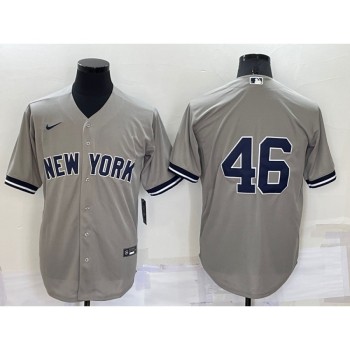 Men's New York Yankees #46 Andy Pettitte Grey Cool Base Stitched Baseball Jersey Men's New York Yankees #46 Andy Pettitte Grey Cool Base Stitched Baseball Jersey