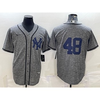 Men's New York Yankees #48 Anthony Rizzo Grey Stitched Jersey Men's New York Yankees #48 Anthony Rizzo Grey Stitched Jersey