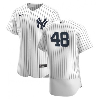 Men's New York Yankees #48 Anthony Rizzo White Flex Base Stitched Baseball Jersey Men's New York Yankees #48 Anthony Rizzo White Flex Base Stitched Baseball Jersey