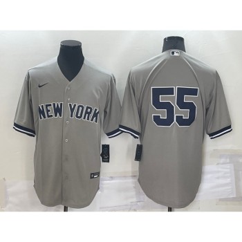 Men's New York Yankees #55 Domingo German Grey Cool Base Stitched Baseball Jersey Men's New York Yankees #55 Domingo German Grey Cool Base Stitched Baseball Jersey