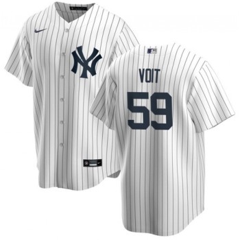 Men's New York Yankees #59 Luke Voit White Cool Base Stitched Jersey Men's New York Yankees #59 Luke Voit White Cool Base Stitched Jersey