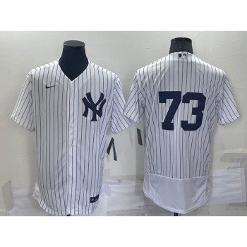 Men's New York Yankees #73 Michael King White Flex Base Stitched Baseball Jersey Men's New York Yankees #73 Michael King White Flex Base Stitched Baseball Jersey