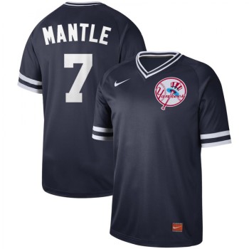 Men's New York Yankees #7 Mickey Mantle Navy Cooperstown Legend Collection Stitched MLB Jersey Men's New York Yankees #7 Mickey Mantle Navy Cooperstown Legend Collection Stitched MLB Jersey