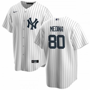 Men's New York Yankees #80 Luis Medina White Cool Base Stitched Baseball Jersey Men's New York Yankees #80 Luis Medina White Cool Base Stitched Baseball Jersey