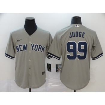 Men's New York Yankees #99 Aaron Judge Grey Cool Base Stitched MLB Jersey