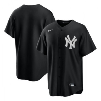 Men's New York Yankees Blank 2021 Black Cool Base Stitched Baseball Jersey Men's New York Yankees Blank 2021 Black Cool Base Stitched Baseball Jersey