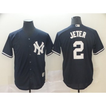 Men's New York Yankees #2 Derek Jeter Navy Cool Base Player Stitched MLB Jersey Men's New York Yankees #2 Derek Jeter Navy Cool Base Player Stitched MLB Jersey
