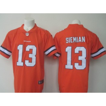 Men's Broncos #13 Trevor Siemian Orange Limited Rush Stitched NFL Jersey Men's Broncos #13 Trevor Siemian Orange Limited Rush Stitched NFL Jersey