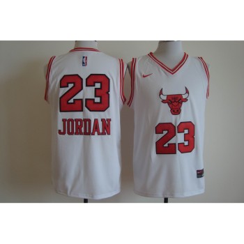 Men's Chicago Bulls #23 Michael Jordan White Bull Head Fashion Stitched NBA Jersey Men's Chicago Bulls #23 Michael Jordan White Bull Head Fashion Stitched NBA Jersey