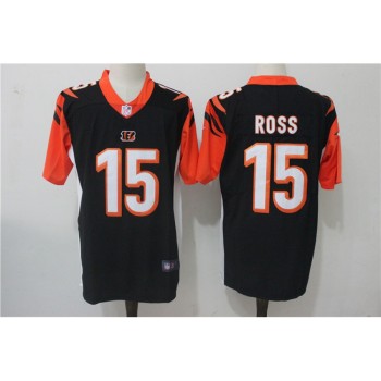 Men's Cincinnati Bengals #15 John Ross Black Team Color Stitched NFL Vapor Untouchable Limited Jersey Men's Cincinnati Bengals #15 John Ross Black Team Color Stitched NFL Vapor Untouchable Limited Jersey