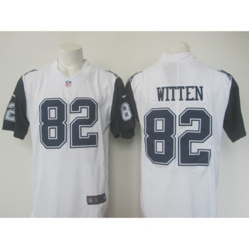 Men's Cowboys#82 Jason Witten White Limited Rush Stitched NFL Jersey
