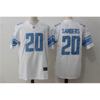 Men's Detroit Lions #20 Barry Sanders White Stitched NFL Vapor Untouchable Limited Jersey Men's Detroit Lions #20 Barry Sanders White Stitched NFL Vapor Untouchable Limited Jersey