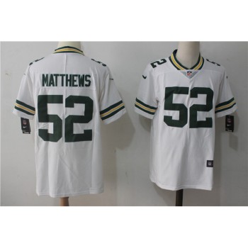 Men's Green Bay Packers #52 Clay Matthews White Stitched NFL Vapor Untouchable Limited Jersey