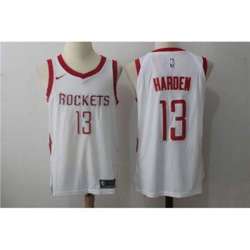 Men's Houston Rockets #13 James Harden White Stitched NBA Jersey