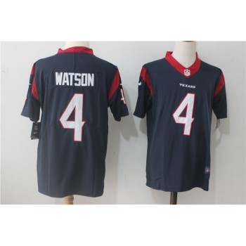 Men's Houston Texans #4 Deshaun Watson Navy Blue Team Color Stitched NFL Vapor Untouchable Limited Jersey Men's Houston Texans #4 Deshaun Watson Navy Blue Team Color Stitched NFL Vapor Untouchable Limited Jersey